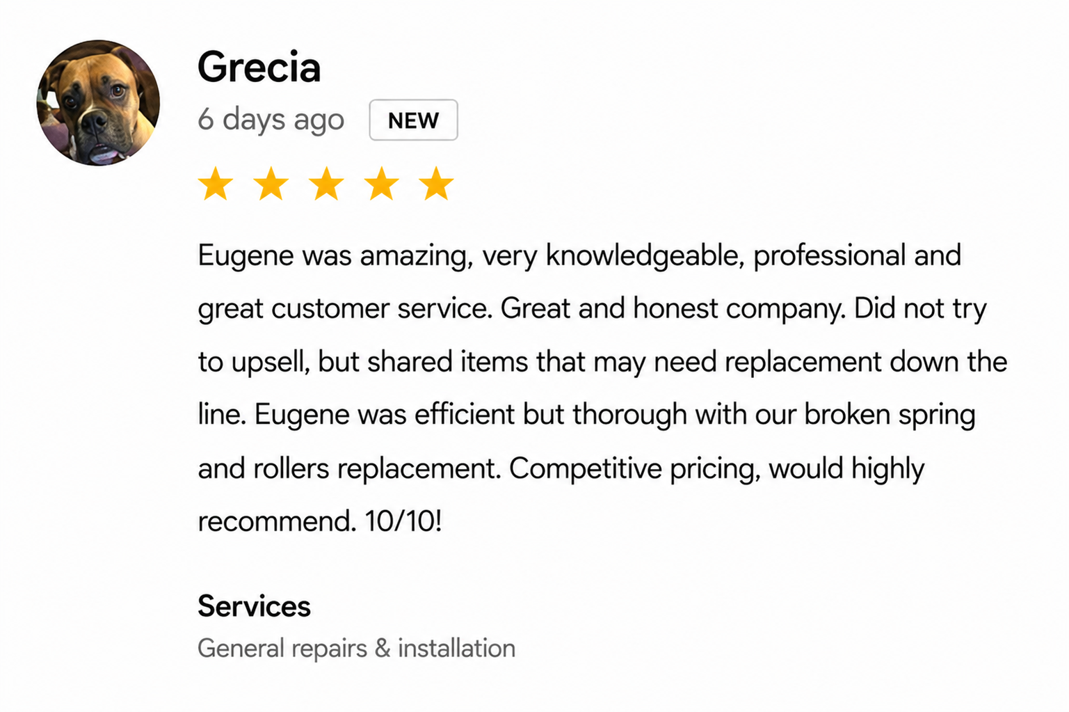 Customer review screenshot 4